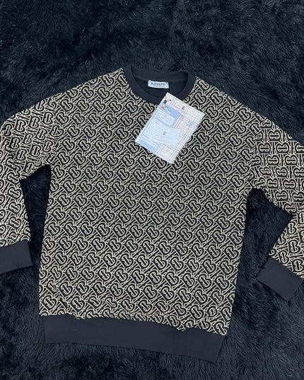 Felpa girocollo con pattern BRBY