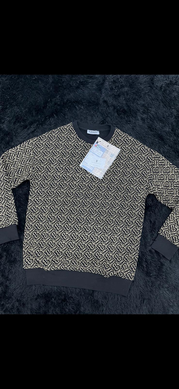 Felpa girocollo con pattern BRBY