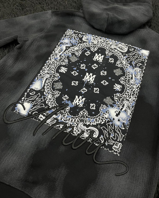 Felpa con cappuccio e stampa AMI