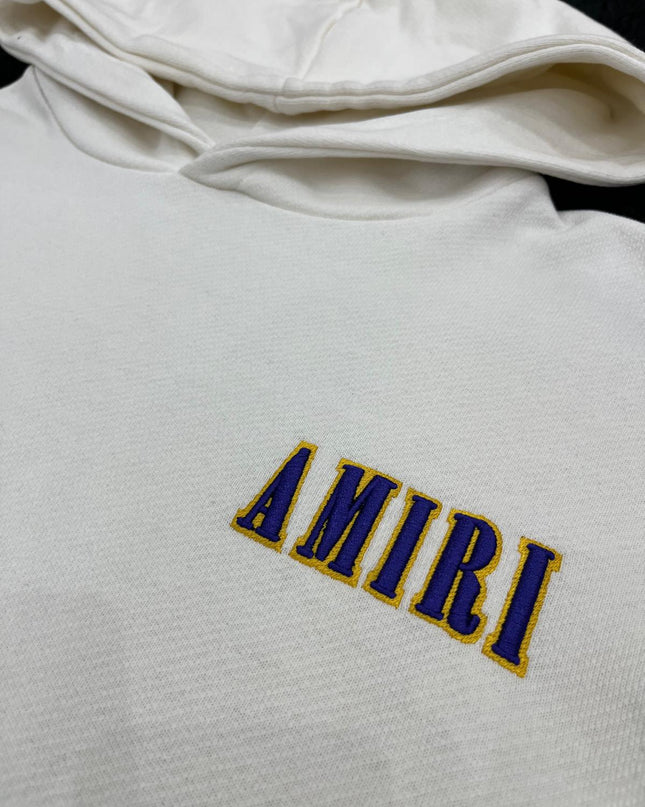 Felpa con cappuccio e scritta AMI