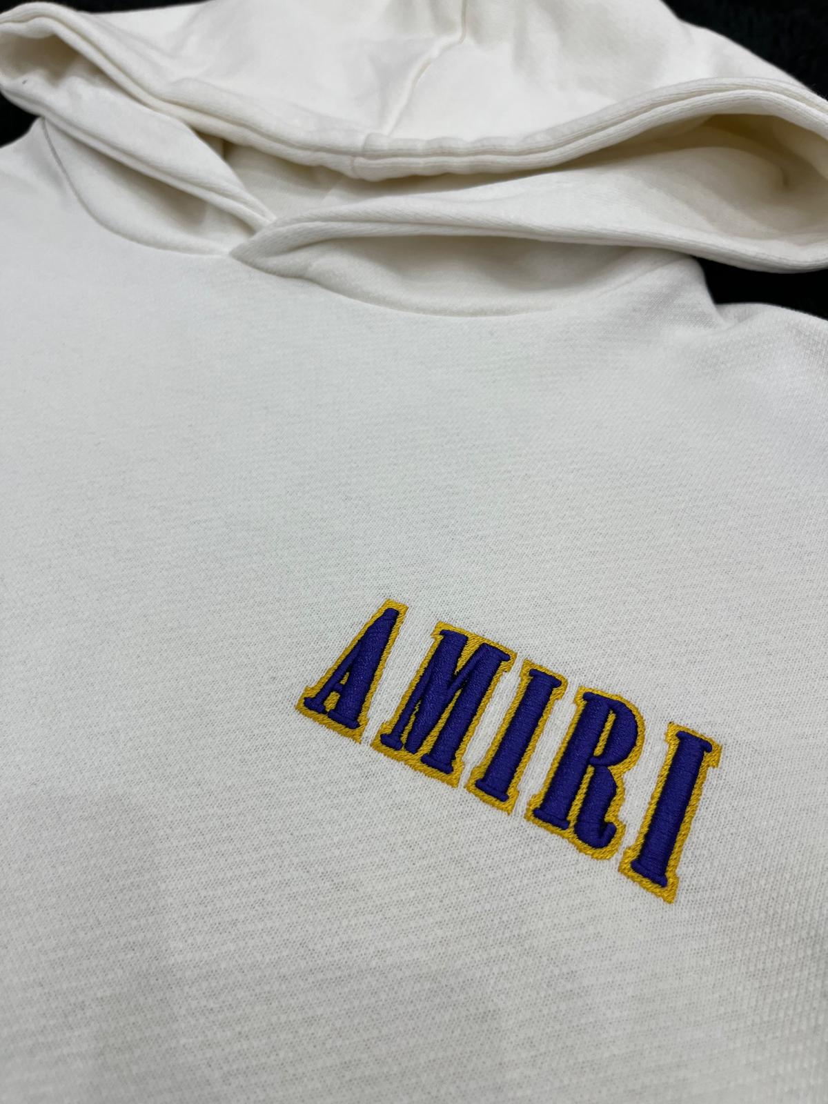 Felpa con cappuccio e scritta AMI