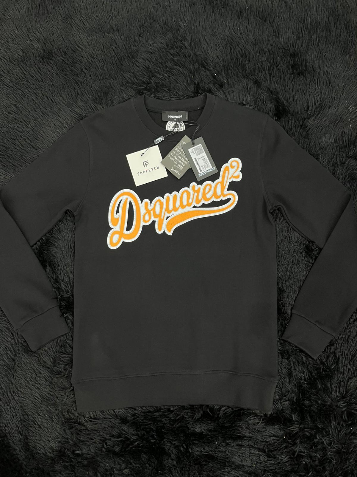 Felpa DSQ scritta di tessuto